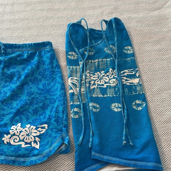 Blue PJ’s VINTAGE Top and Bottoms Pajamas Set USED 95% COTTON, 5% SPANDEX - Picture 16 of 16